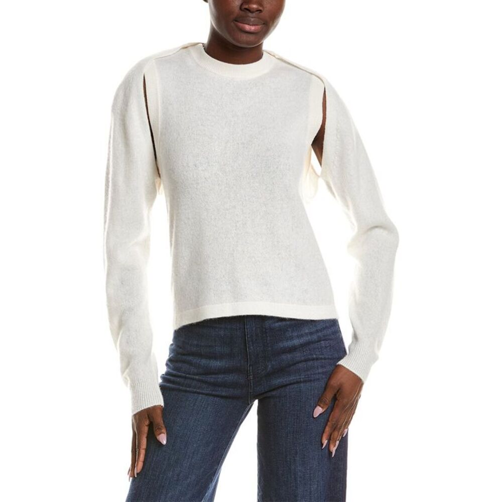 Naadam Womens  Coastal Cashmere Convertible Sweater, White